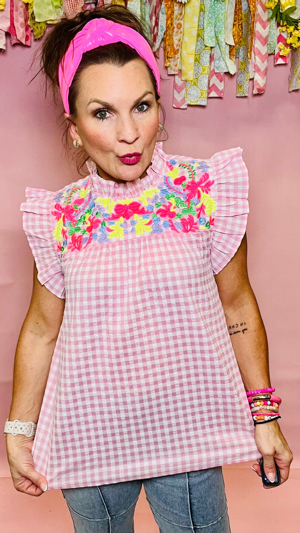 Blushing Ivy Pink Top-Top-Broken Boutique-Palestine-TX