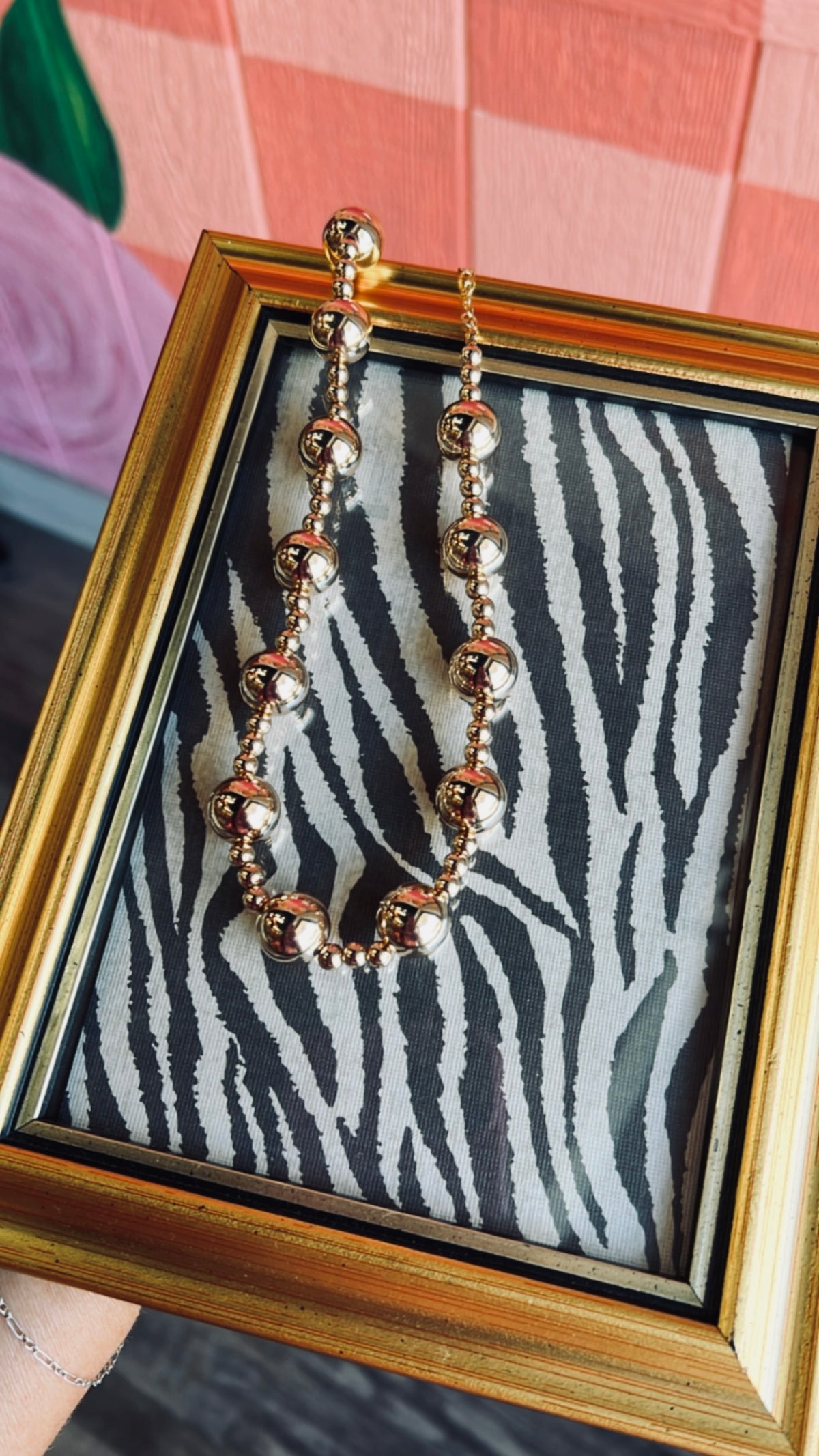 Golden Glow Bead Necklace