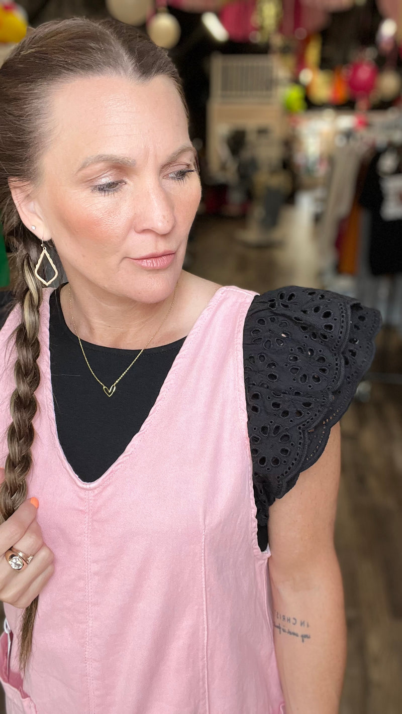 Black Lizzi Top-Blouses-Broken Boutique-Palestine-TX