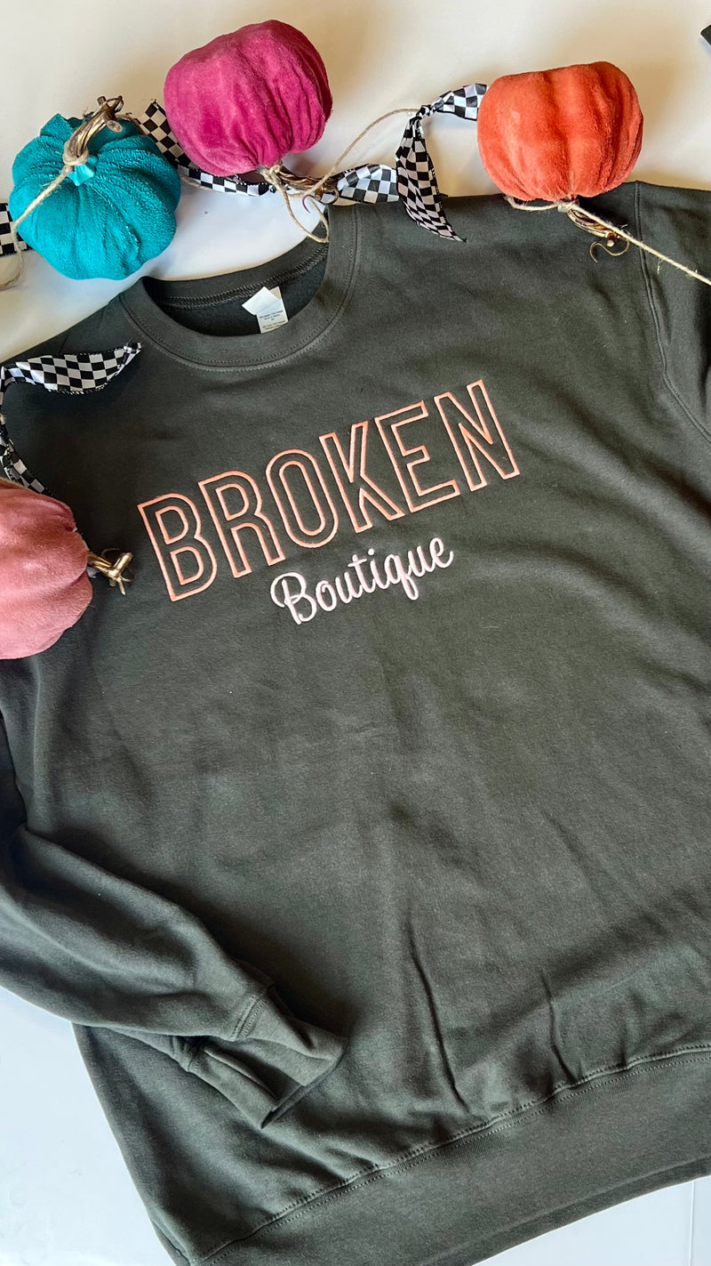 Broken Boutique Signature Crew Pullover-Pullover-Broken Boutique