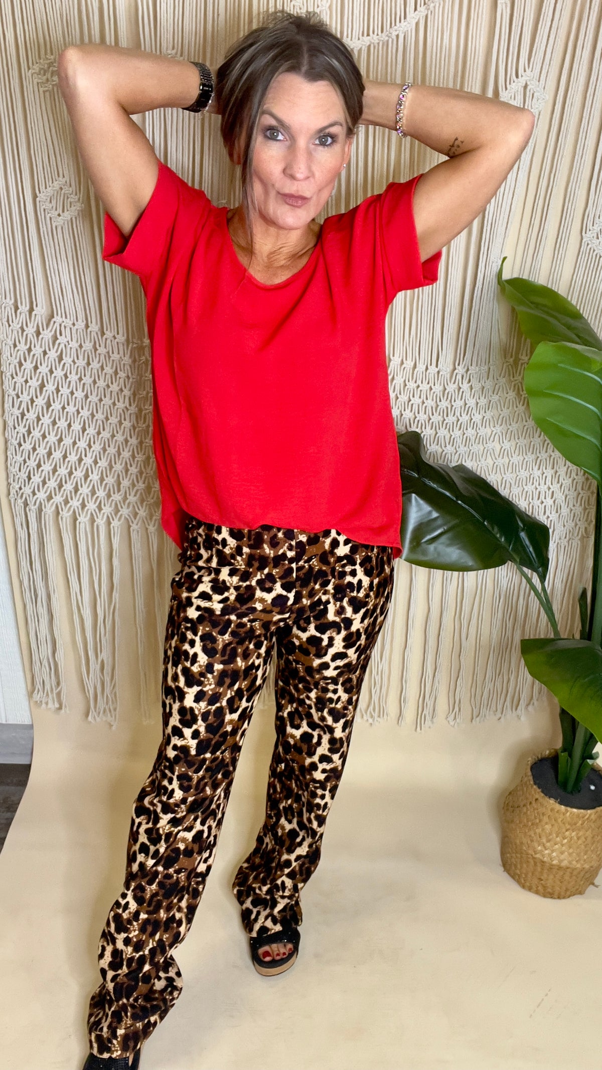 1-3384 Leopard Scuba Pants-Pants-Broken Boutique-Palestine-TX