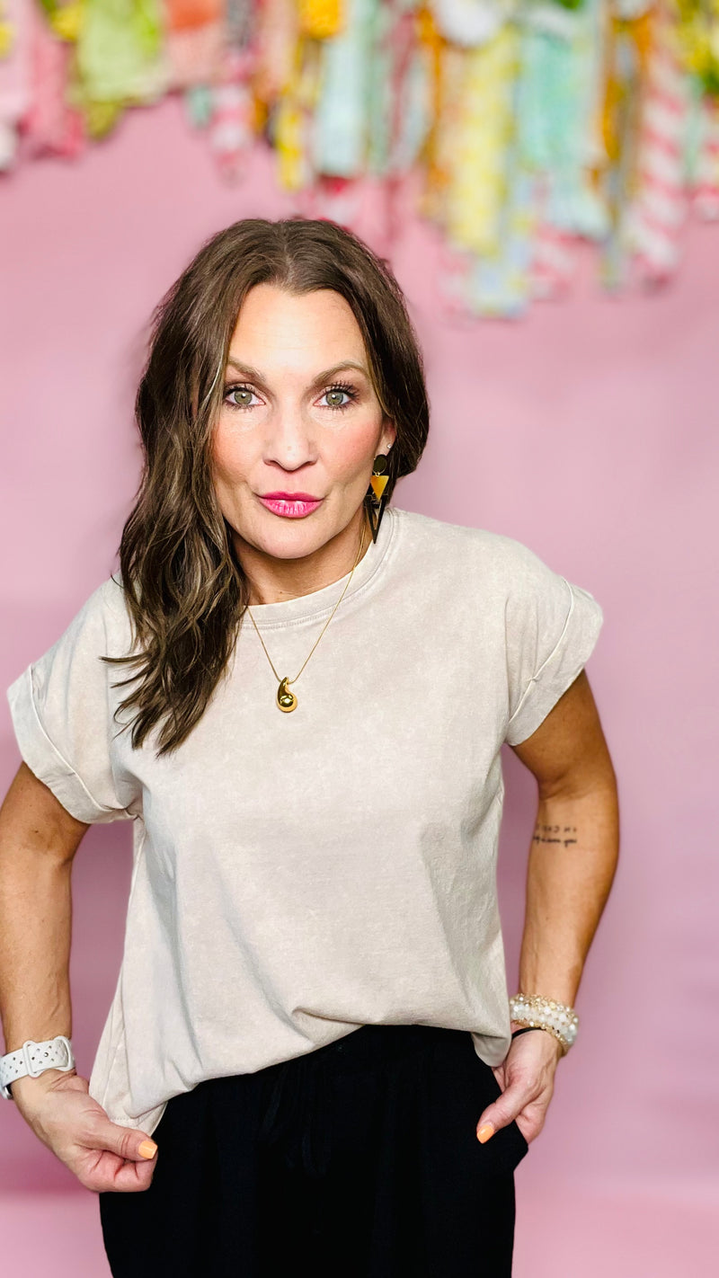 Ash Mocha Katrina Top-T shirt-Broken Boutique-Palestine-TX