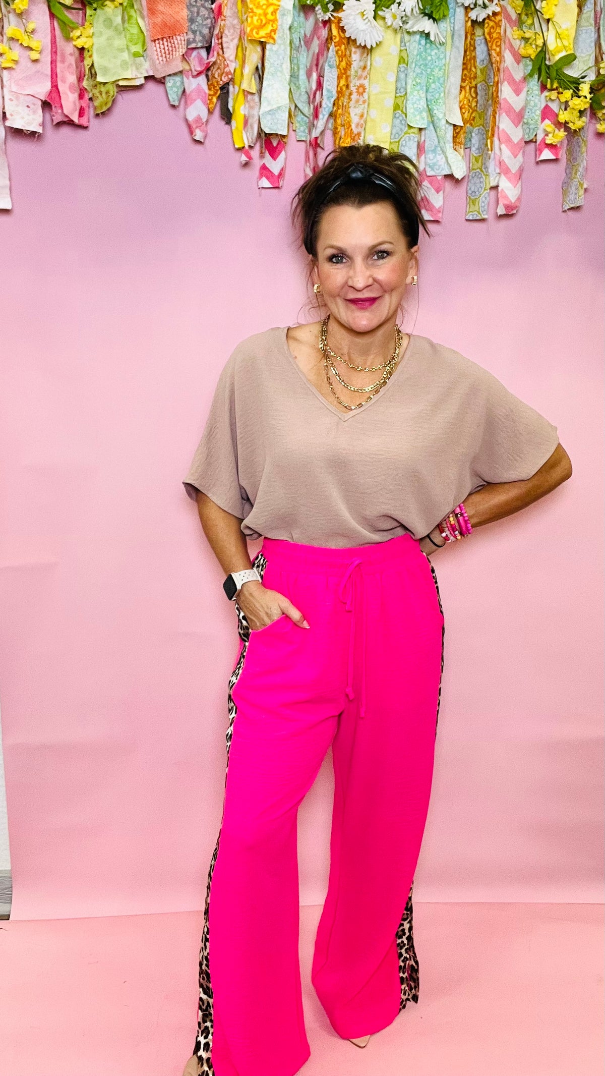 Prowl Pants in Hot Pink-Bottoms-Broken Boutique-Palestine-TX