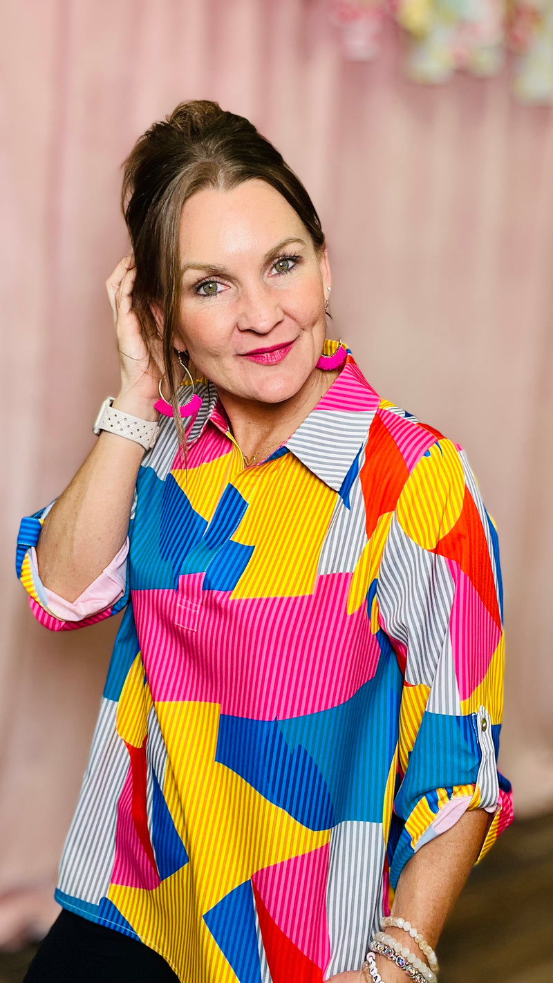 Prim & Pretty Blouse-Top-Broken Boutique-Palestine-TX