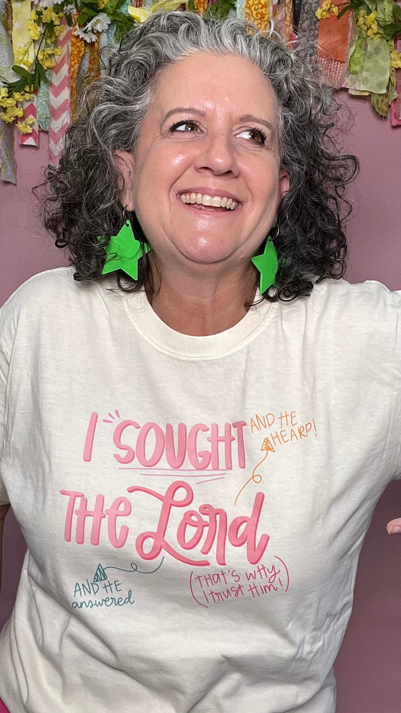 faith44 I Sought the Lord t-shirt-top-Broken Boutique-Palestine-TX