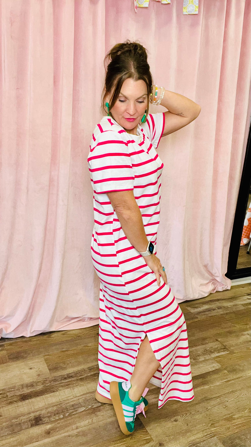 Stripe Me Happy Dress-Maxi Dress-Broken Boutique-Palestine-TX