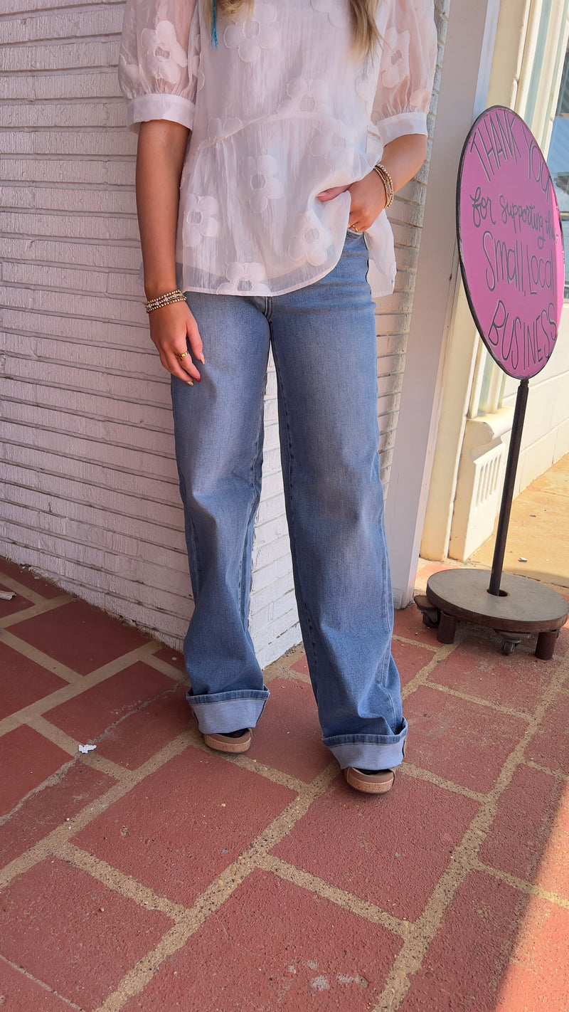 3-5975 Medium Wash Tara Risen Jeans-Jeans-Broken Boutique-Palestine-TX
