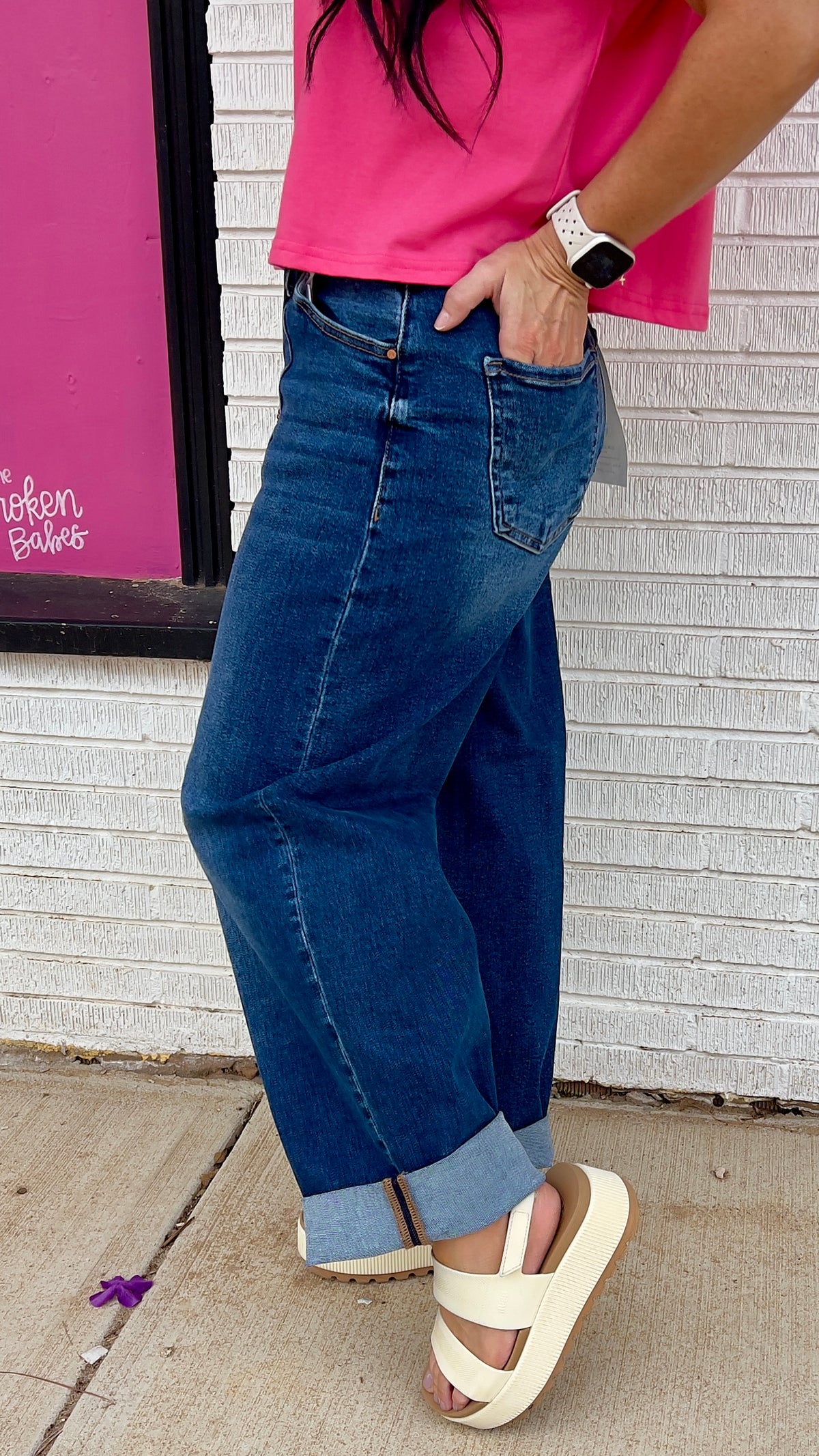 The Haven High Rise Barrel Jean
