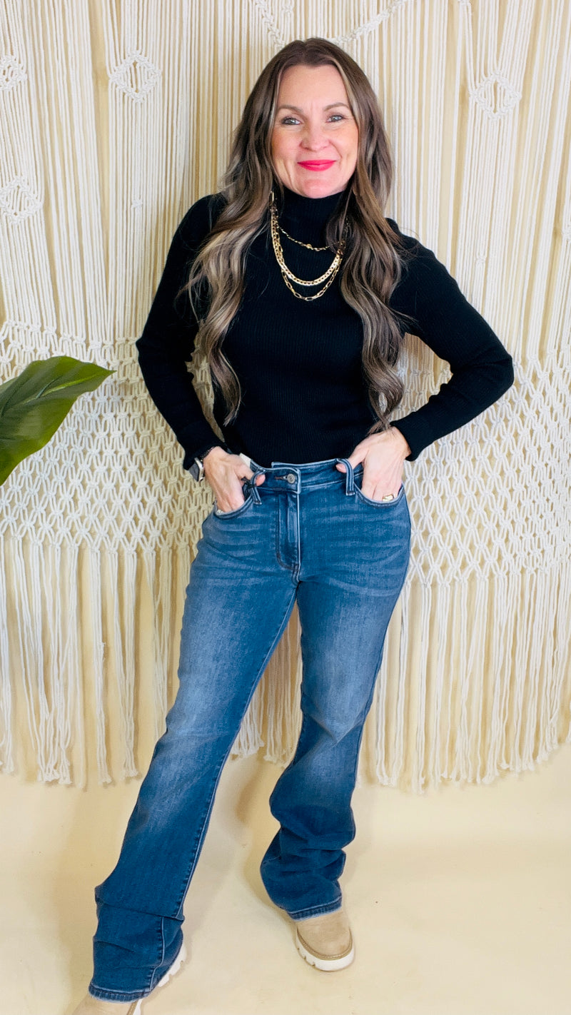 1-82621 Mid Rise Judy Blue Jeans-Jeans-Broken Boutique-Palestine-TX