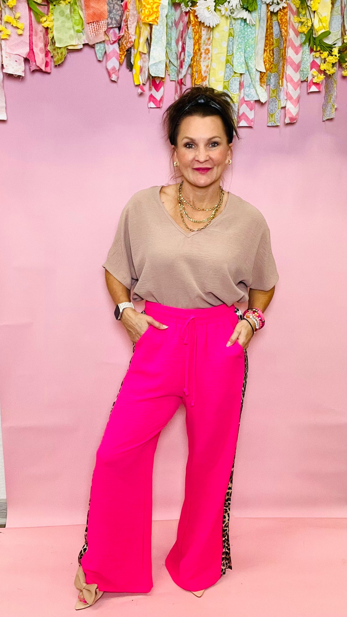 Prowl Pants in Hot Pink-Bottoms-Broken Boutique-Palestine-TX