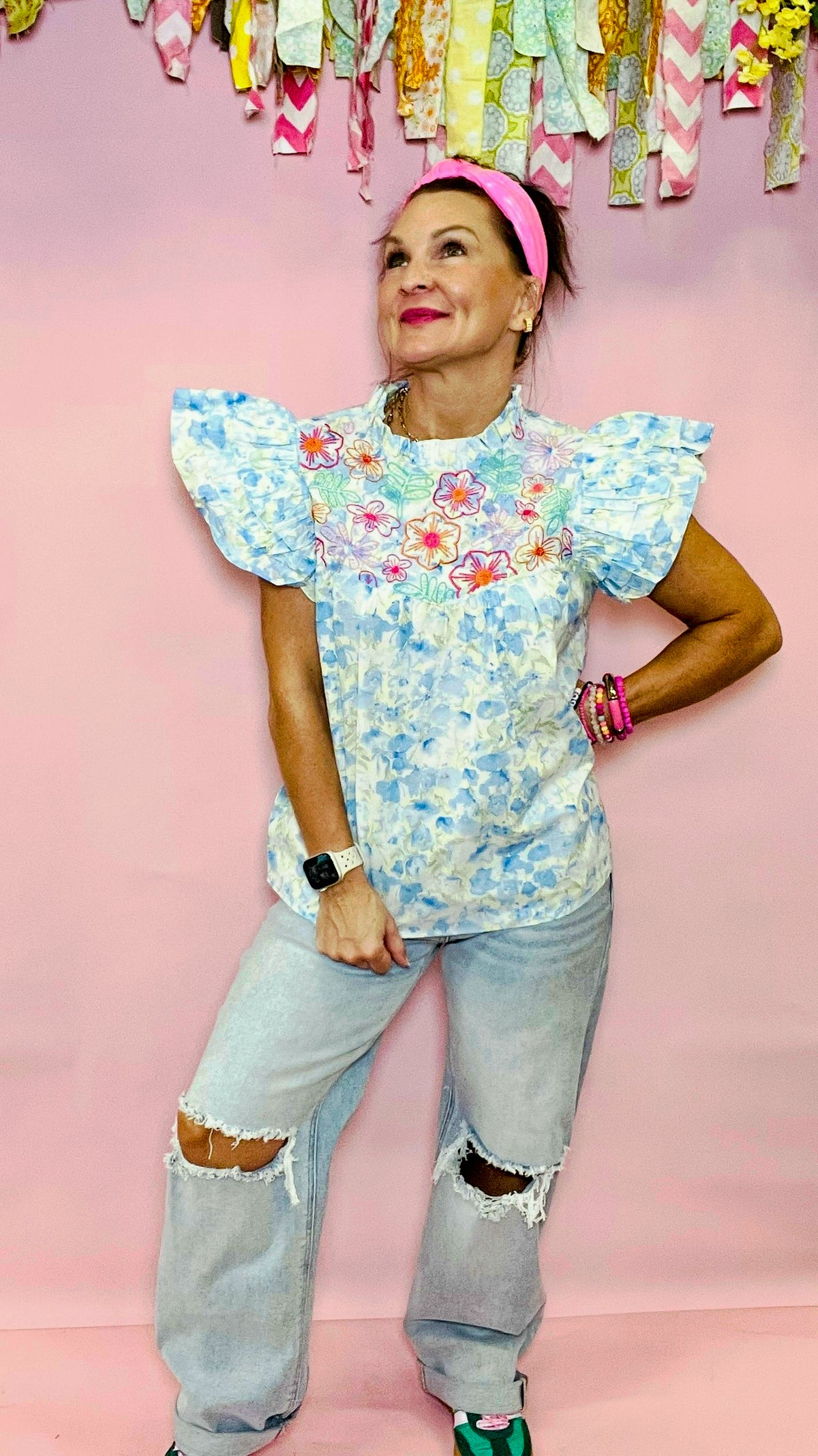 Sunday Bloom Top-Blouses-Broken Boutique-Palestine-TX