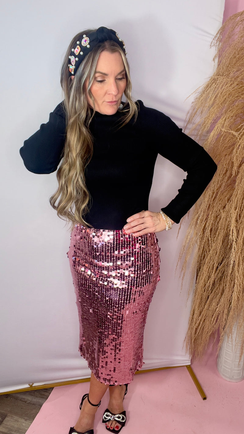 11-8883 Rose Lucinda Skirt-midi skirt-Broken Boutique-Palestine-TX