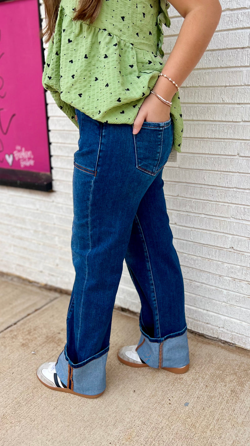 Monroe Dark Risen High Rise Jeans