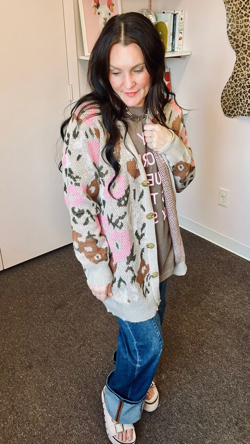 Wildflower Camo Cardigan