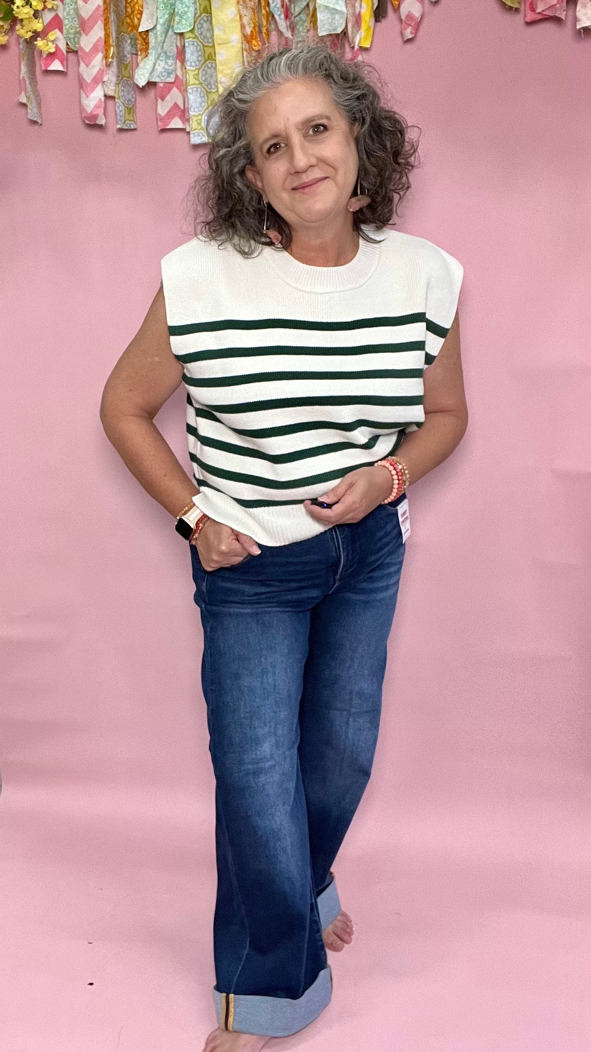 Wide Leg w/Cuff Lisa Jean-Denim-Broken Boutique-Palestine-TX