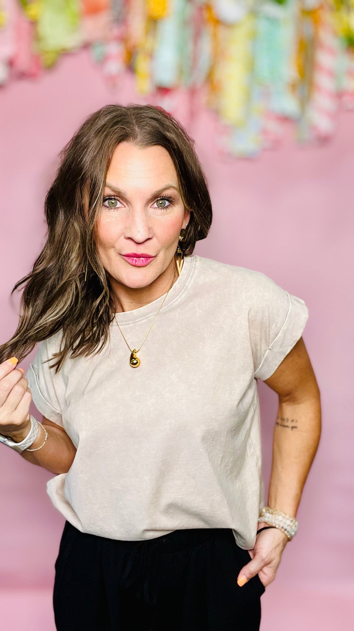 Ash Mocha Katrina Top-T shirt-Broken Boutique-Palestine-TX