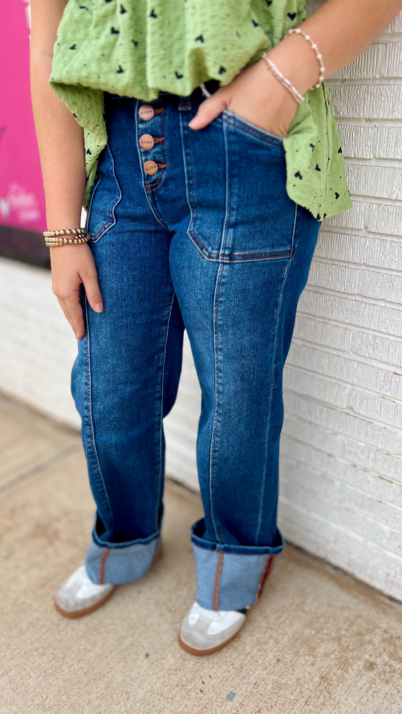Monroe Dark Risen High Rise Jeans