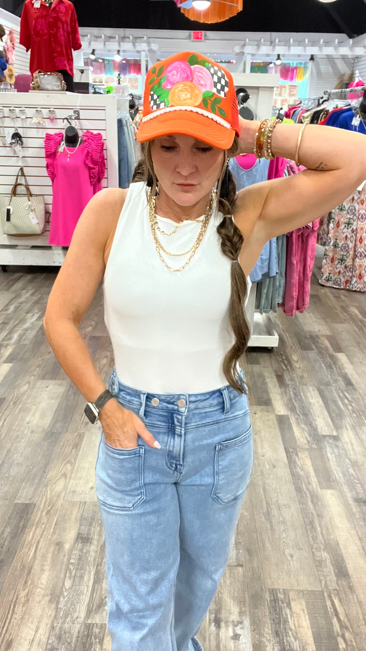 Off White Krystal Bodysuit-sleeveless-Broken Boutique-Palestine-TX