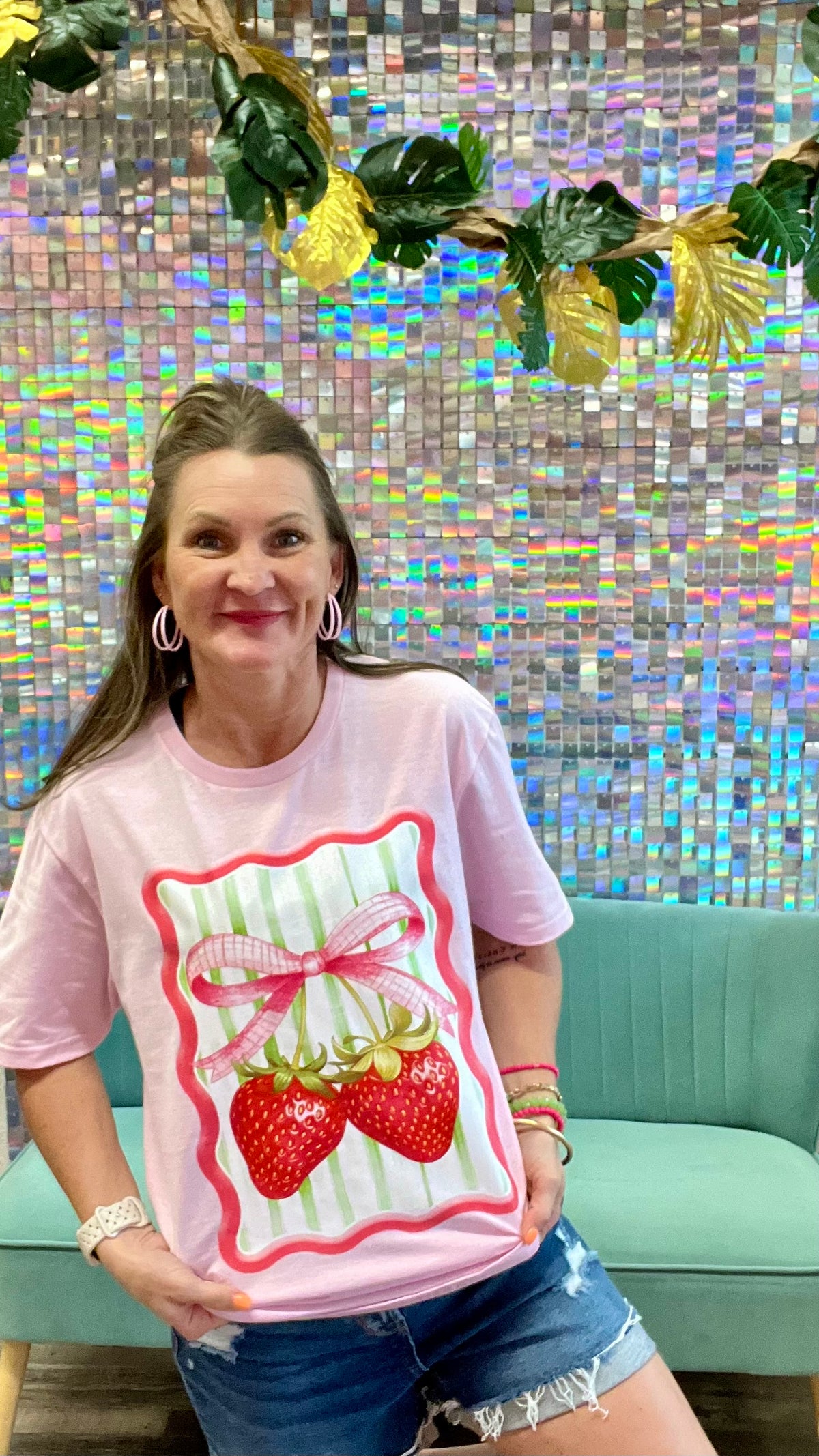 060825 Summer strawberry tee-Broken Boutique-Palestine-TX