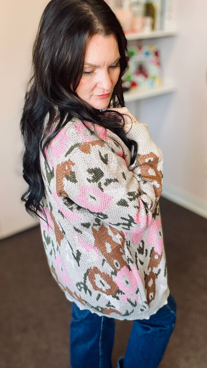 Wildflower Camo Cardigan