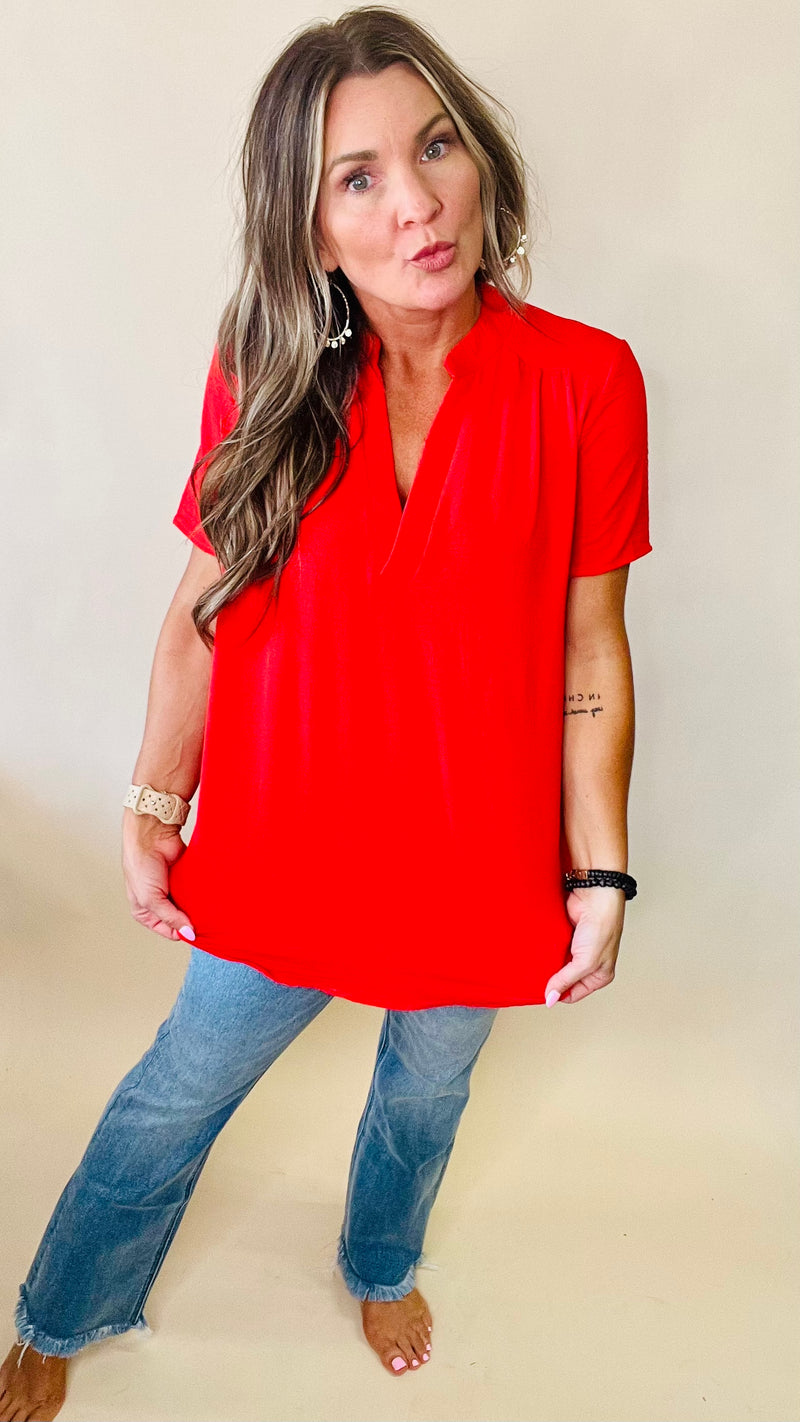 Red Langston Top-Blouses-Broken Boutique-Palestine-TX