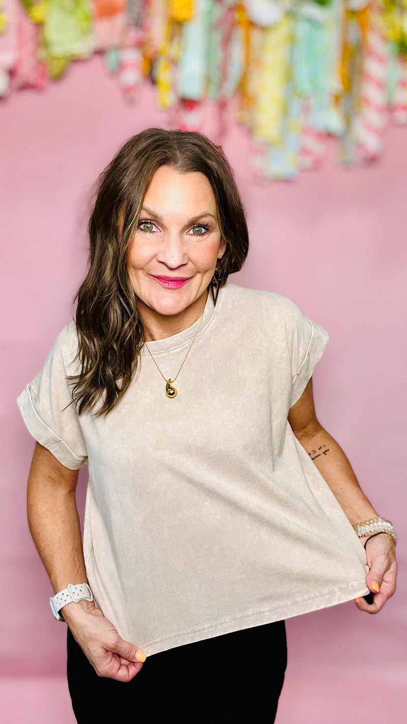 Ash Mocha Katrina Top-T shirt-Broken Boutique-Palestine-TX