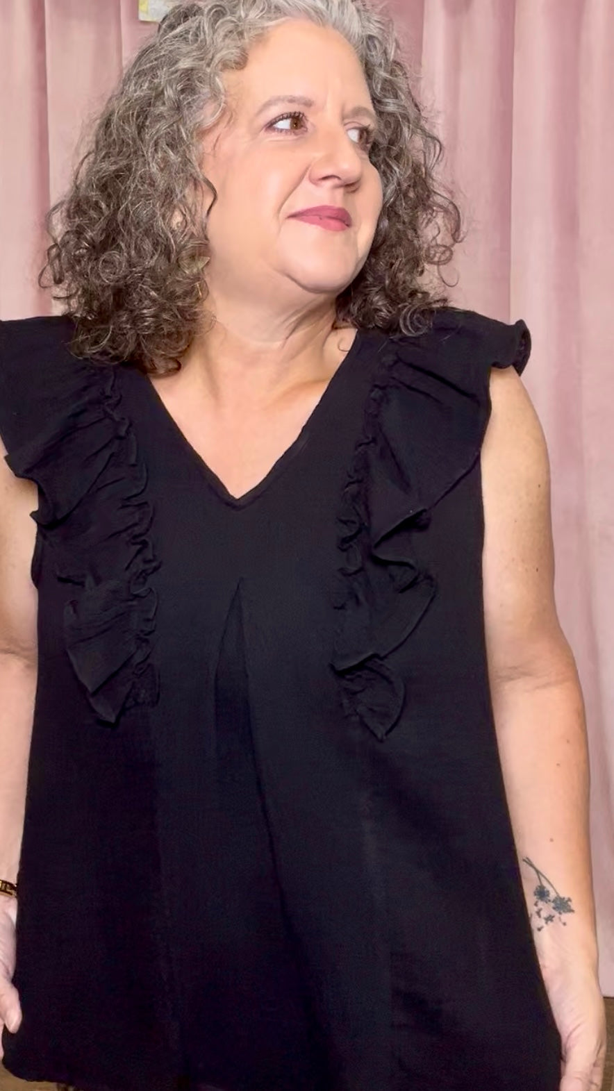 Bella Top with Ruffles-Top-Broken Boutique-Palestine-TX
