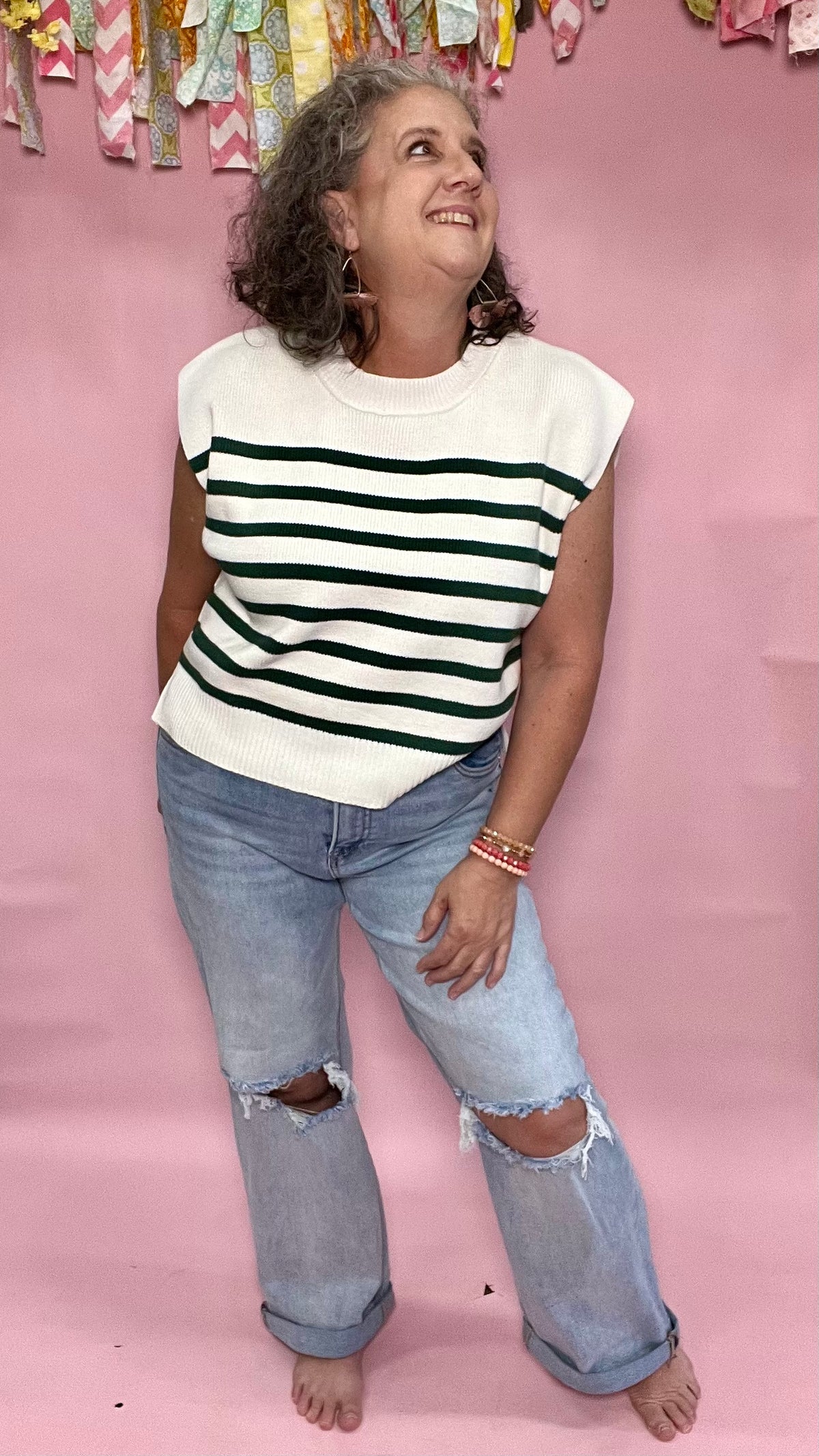 Boyfriend Jennifer jean with cuff-Denim-Broken Boutique-Palestine-TX