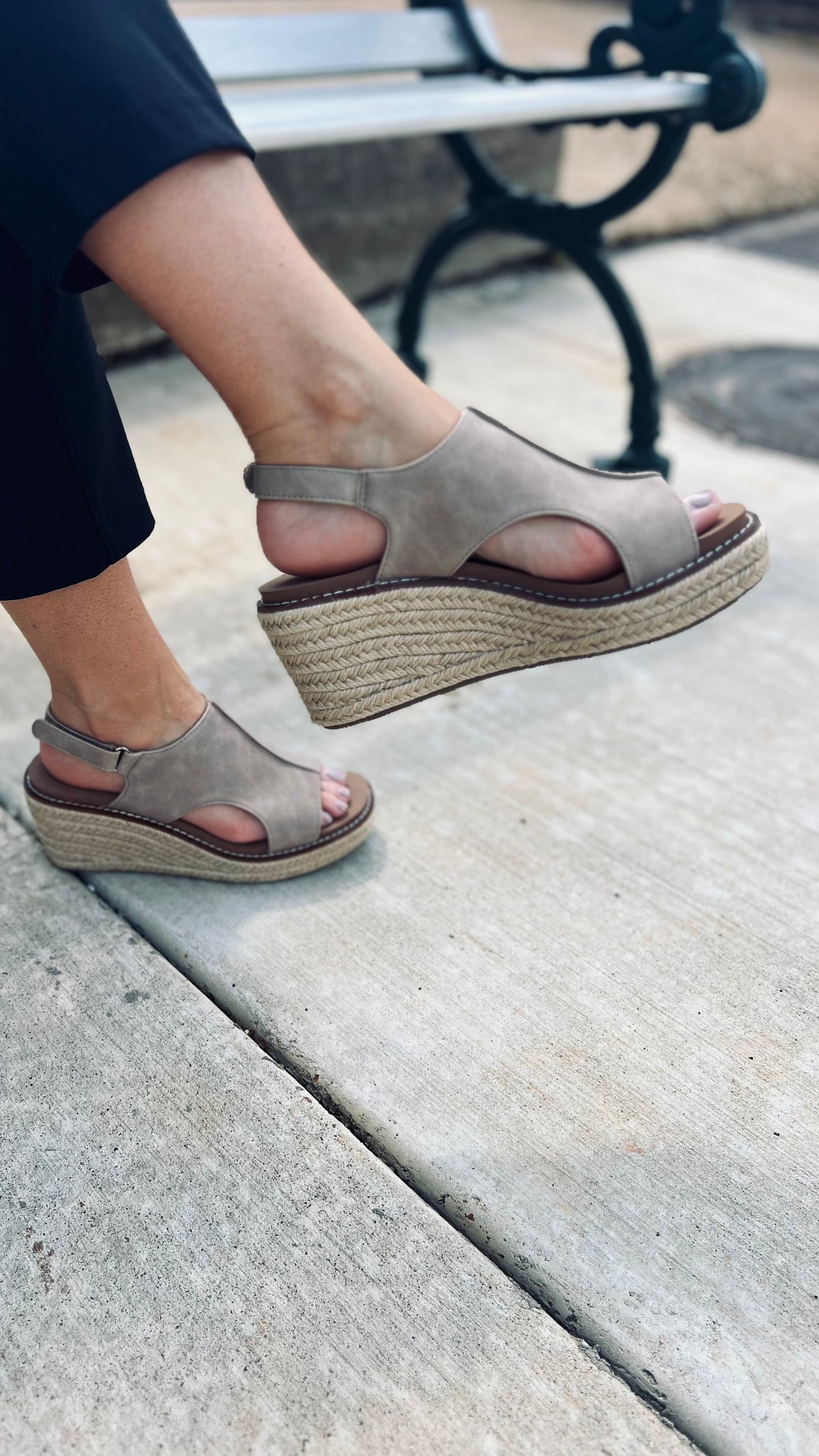 K Bye Taupe Wedges