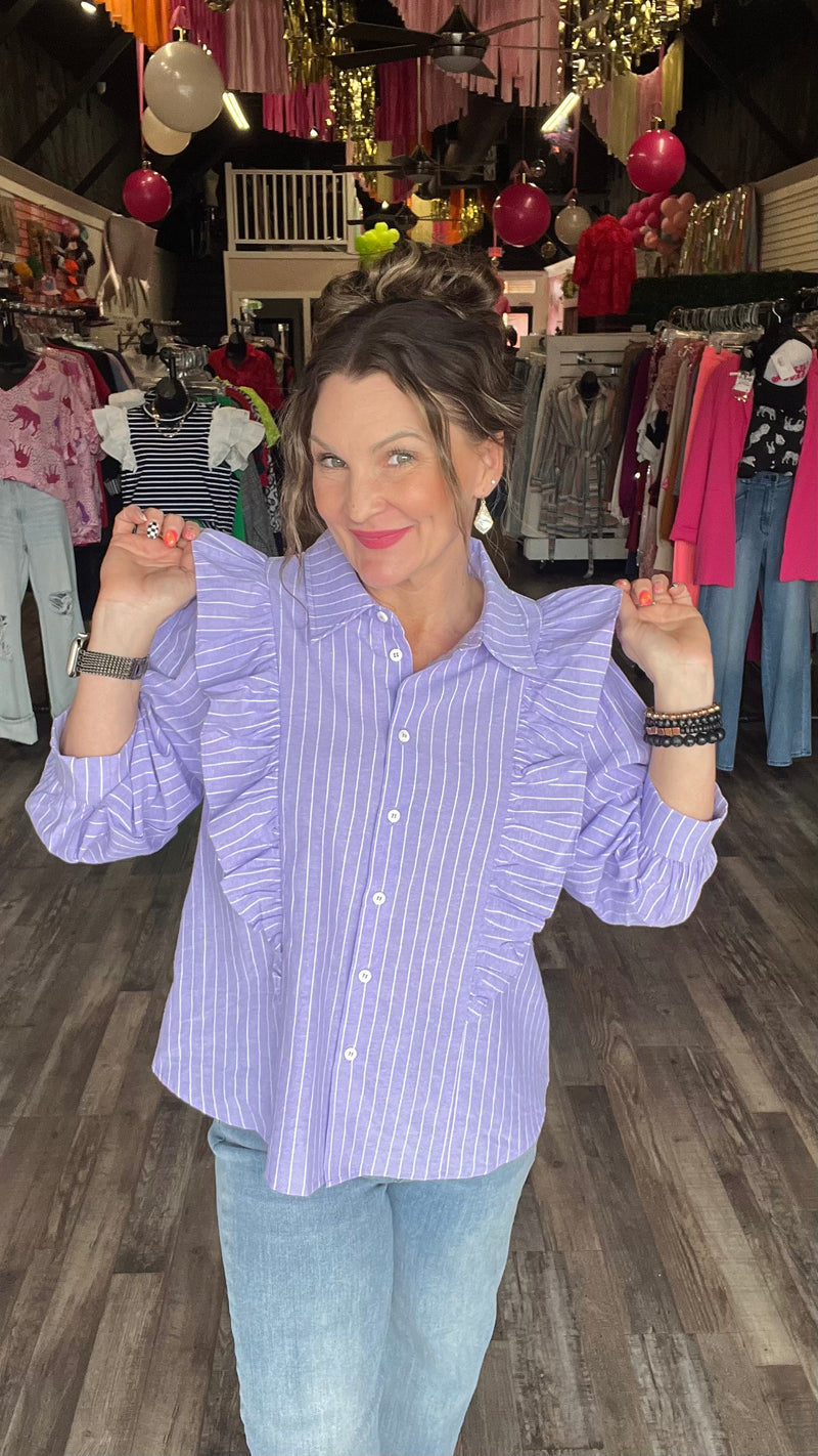 Lavender Ashley Top-Blouses-Broken Boutique-Palestine-TX