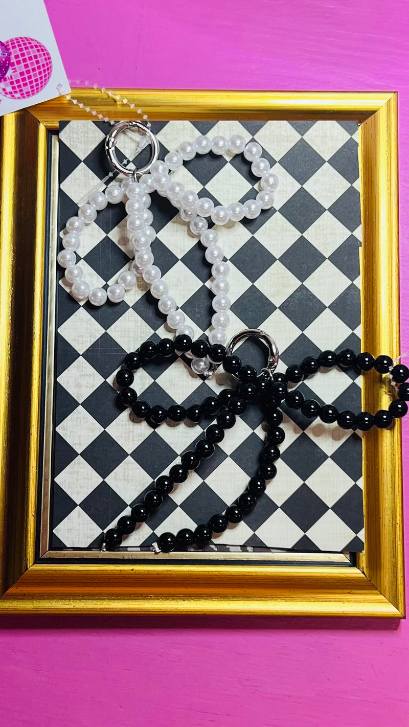 Beaded Bow Bag Charm
