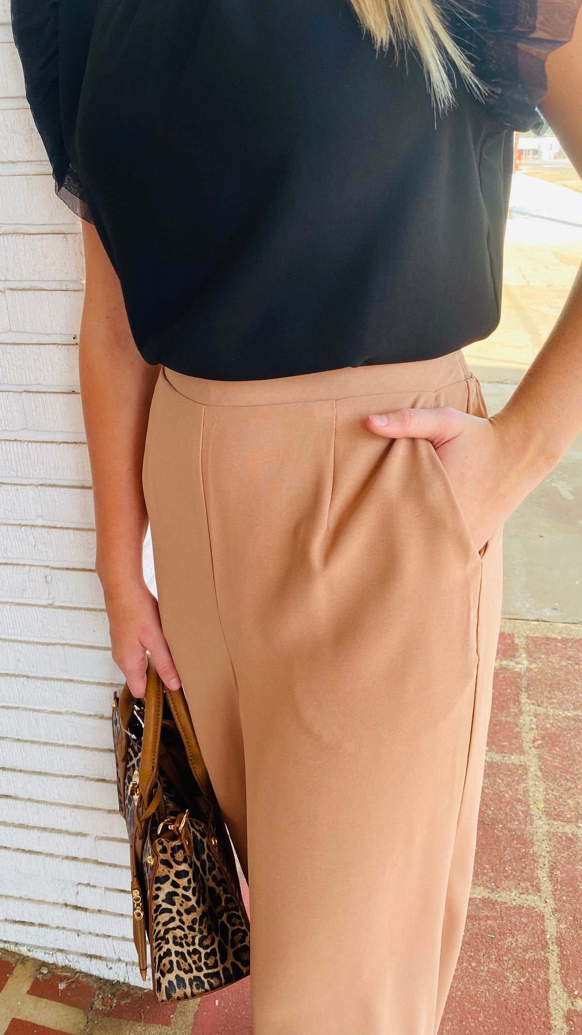 8-8651 Taupe Chelsea Pants-Pants-Broken Boutique-Palestine-TX