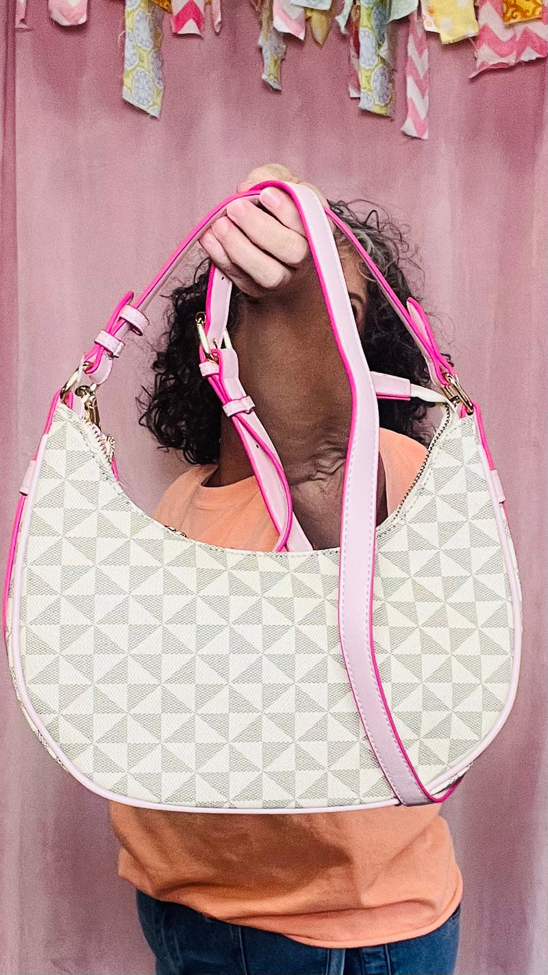Pink Horizon Hobo Bag