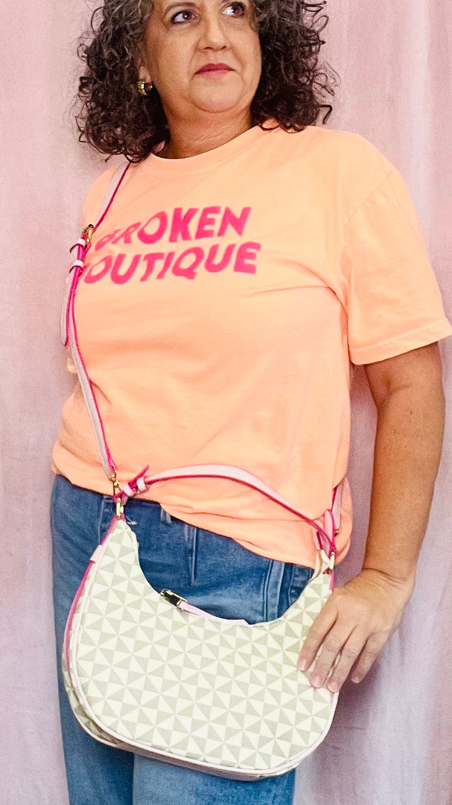 Pink Horizon Hobo Bag