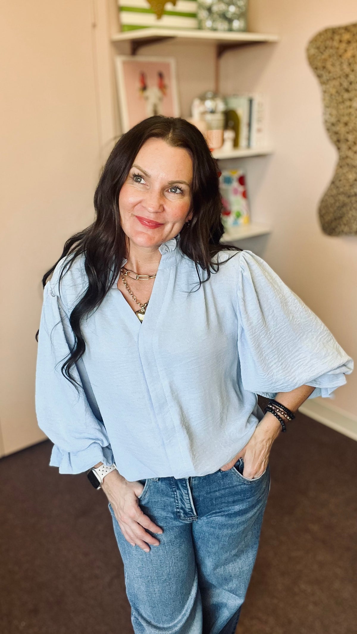 Skyline Ruffle Blouse