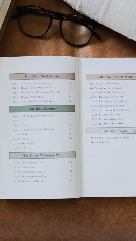 Breaking Free From Busyness Devotional