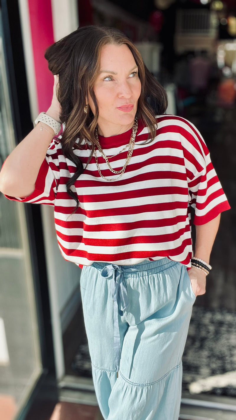 Main Street Stripe Top