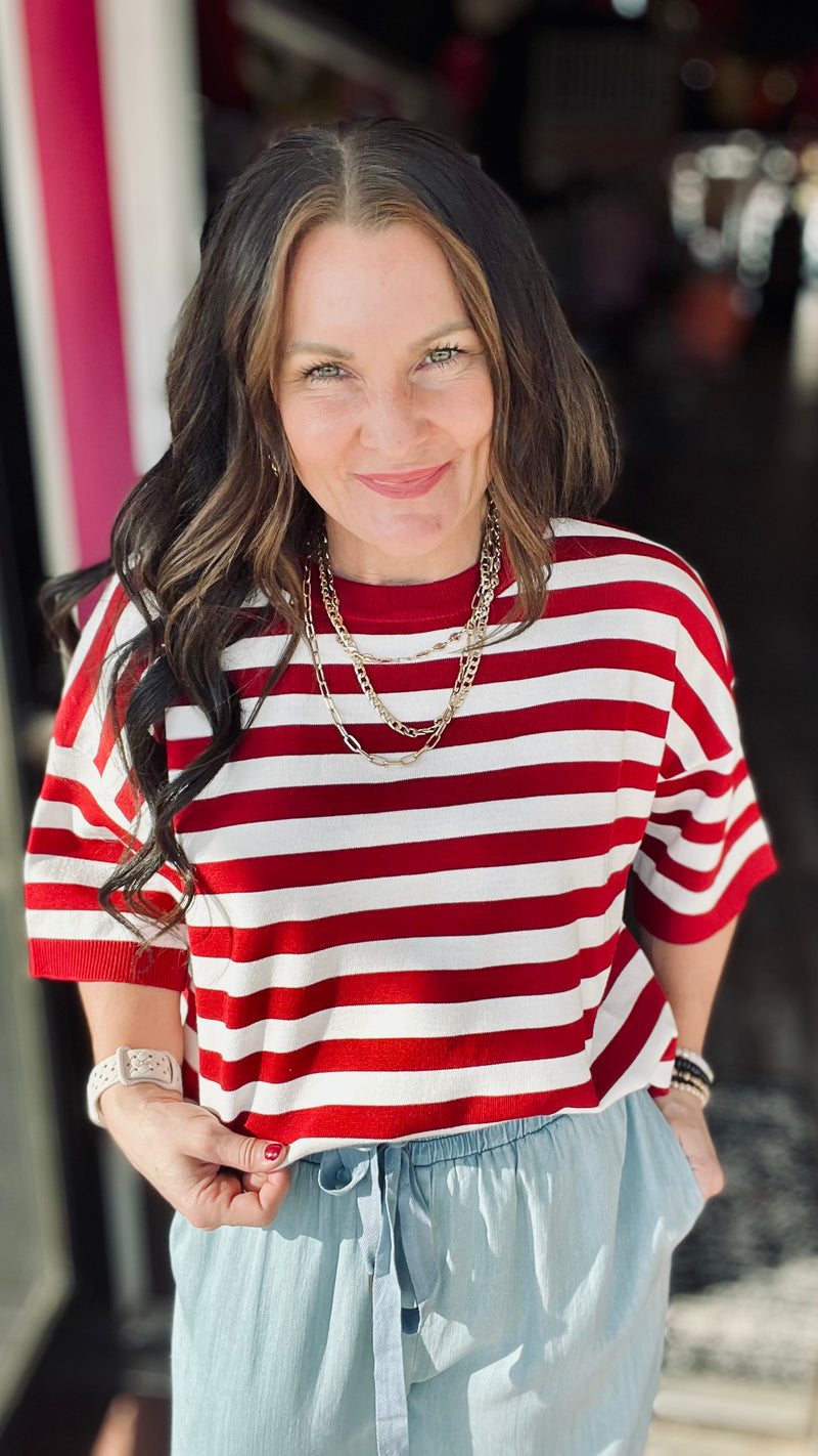 Main Street Stripe Top