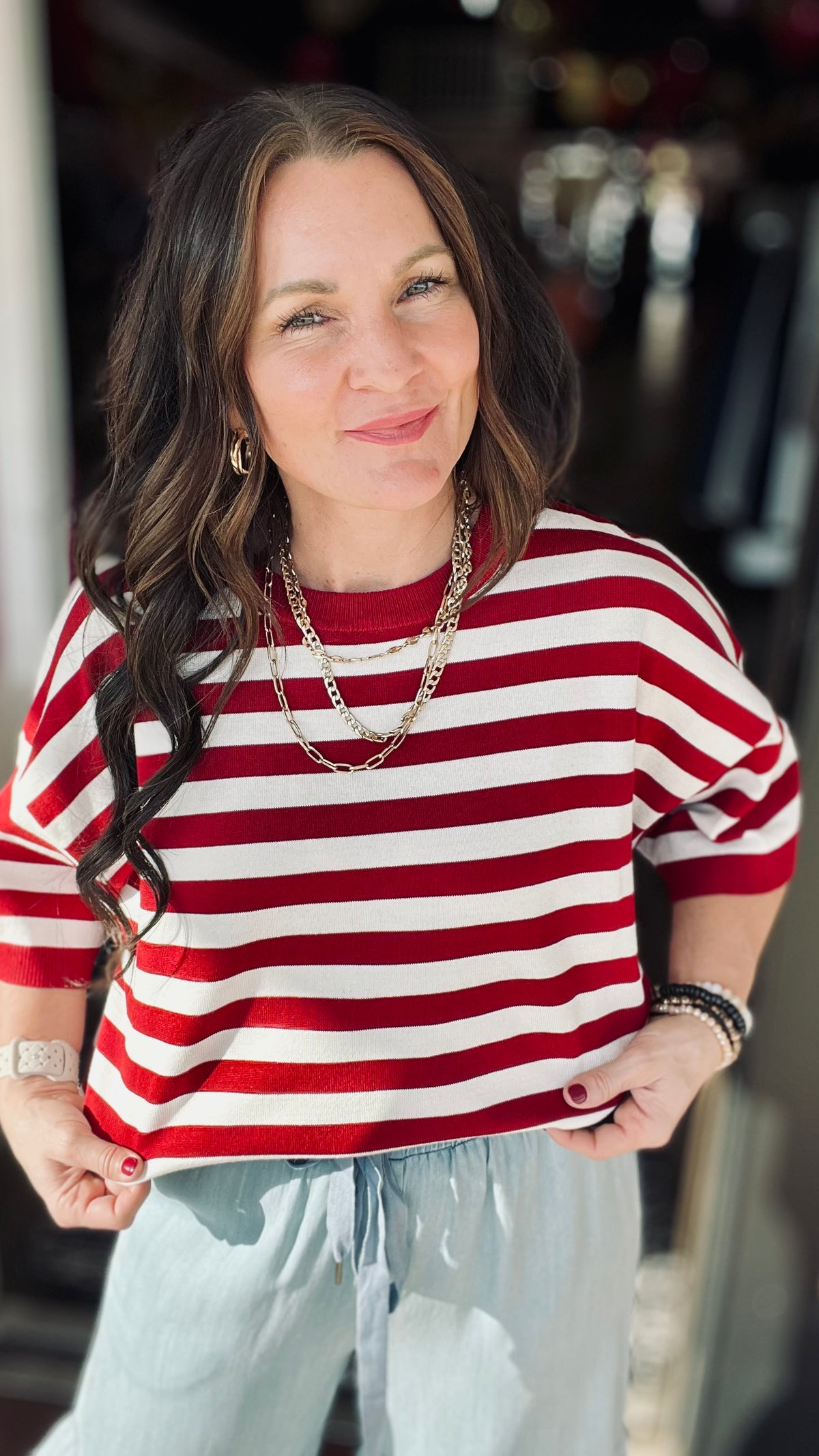 Main Street Stripe Top