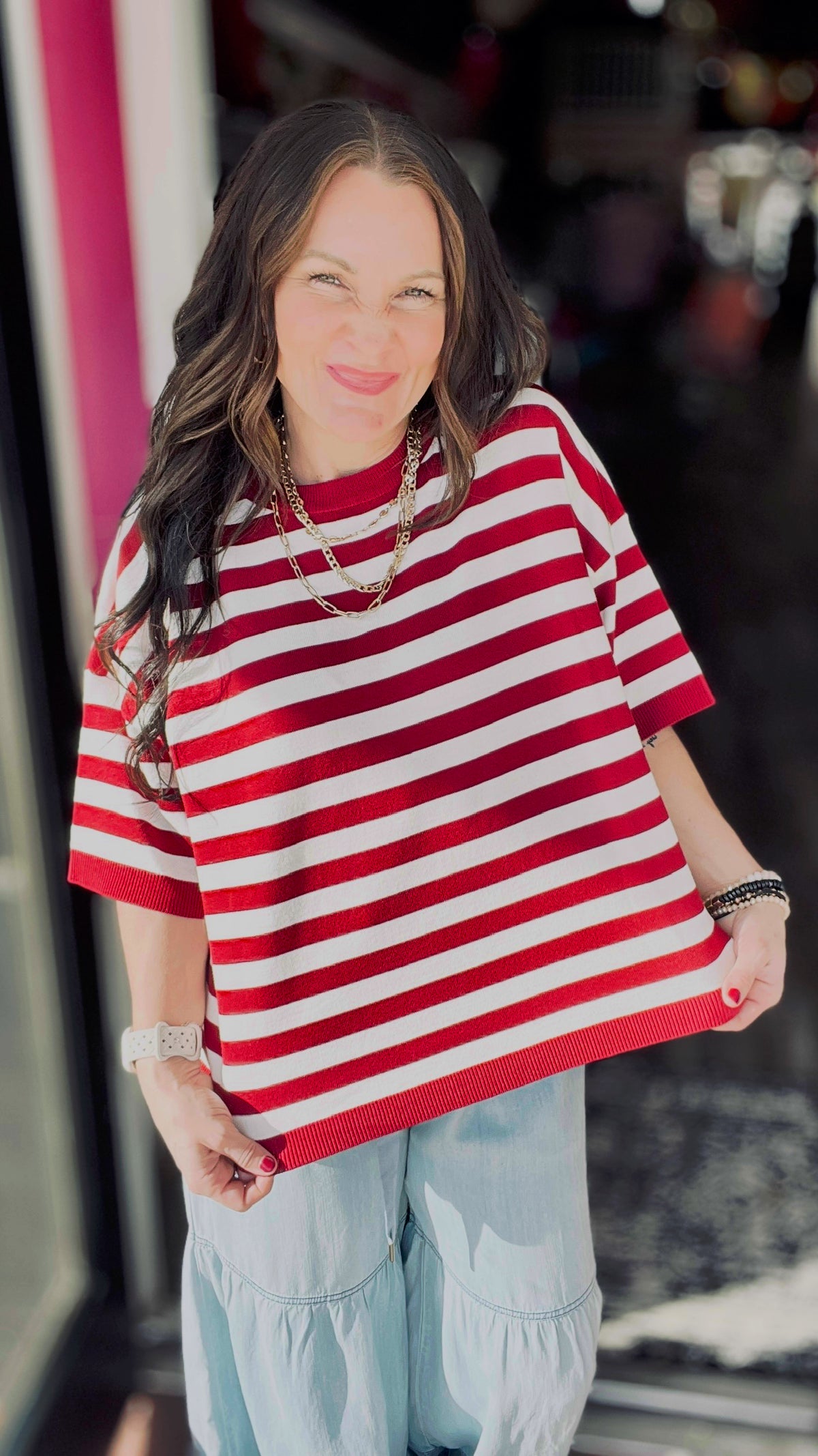 Main Street Stripe Top