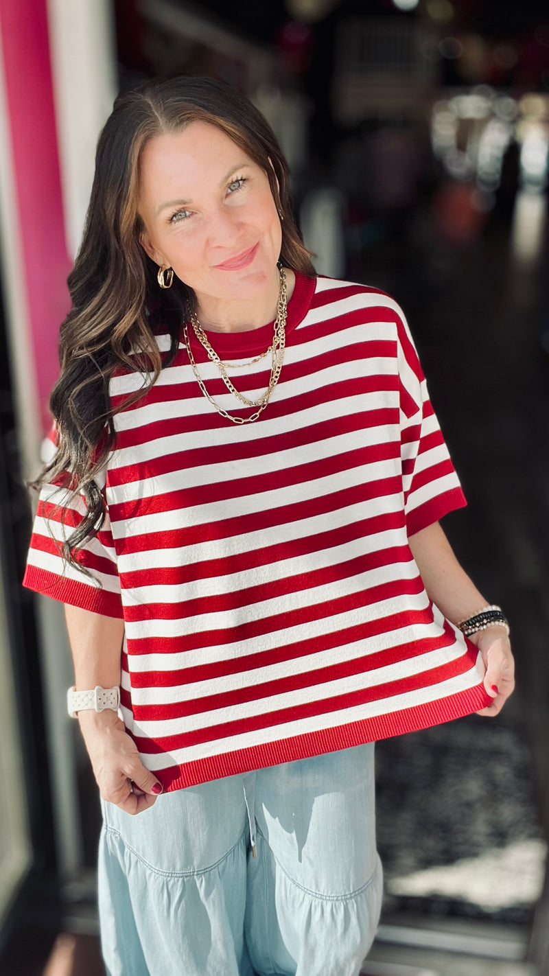 Main Street Stripe Top