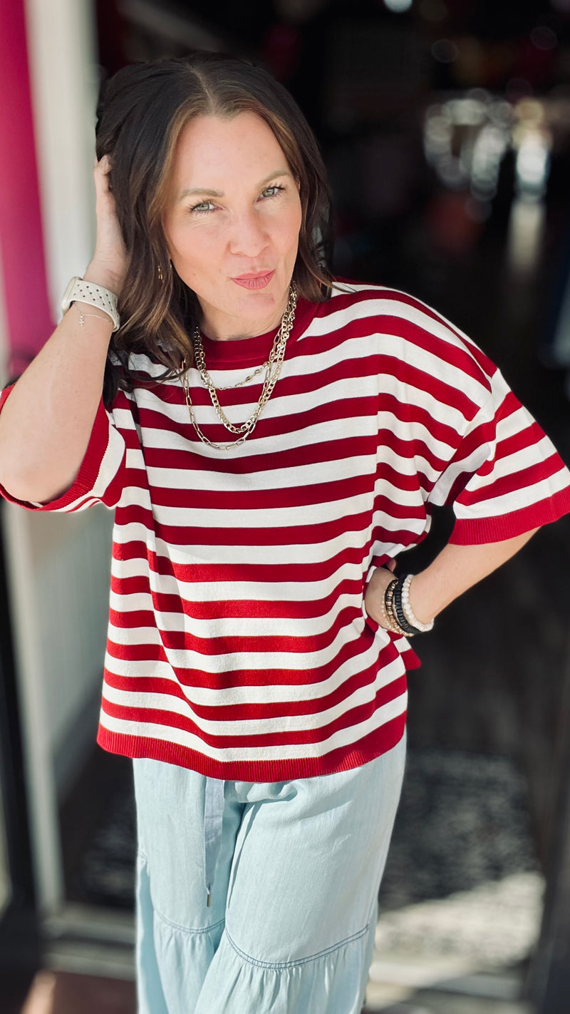 Main Street Stripe Top