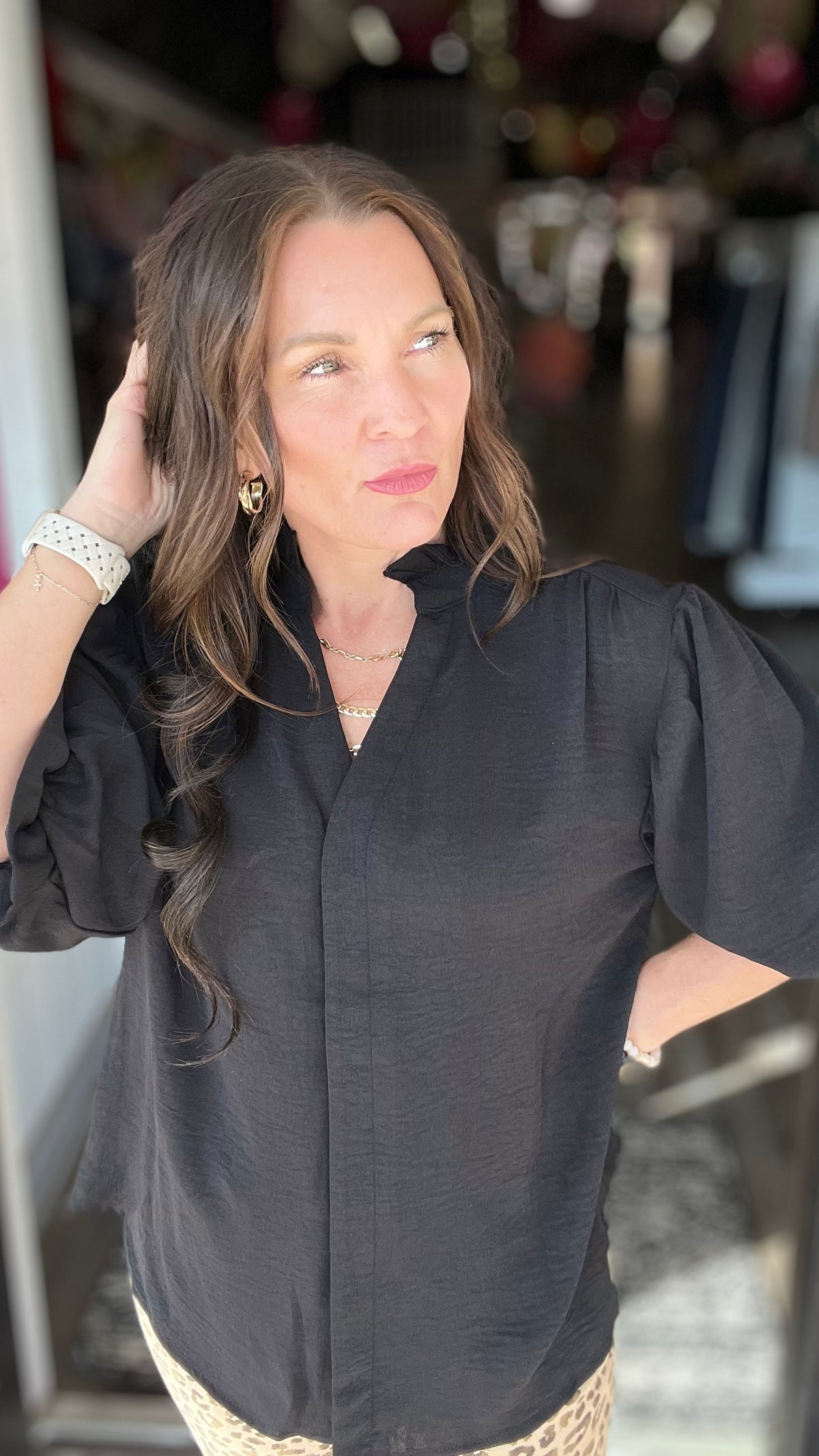 Downtown Ruffle Blouse