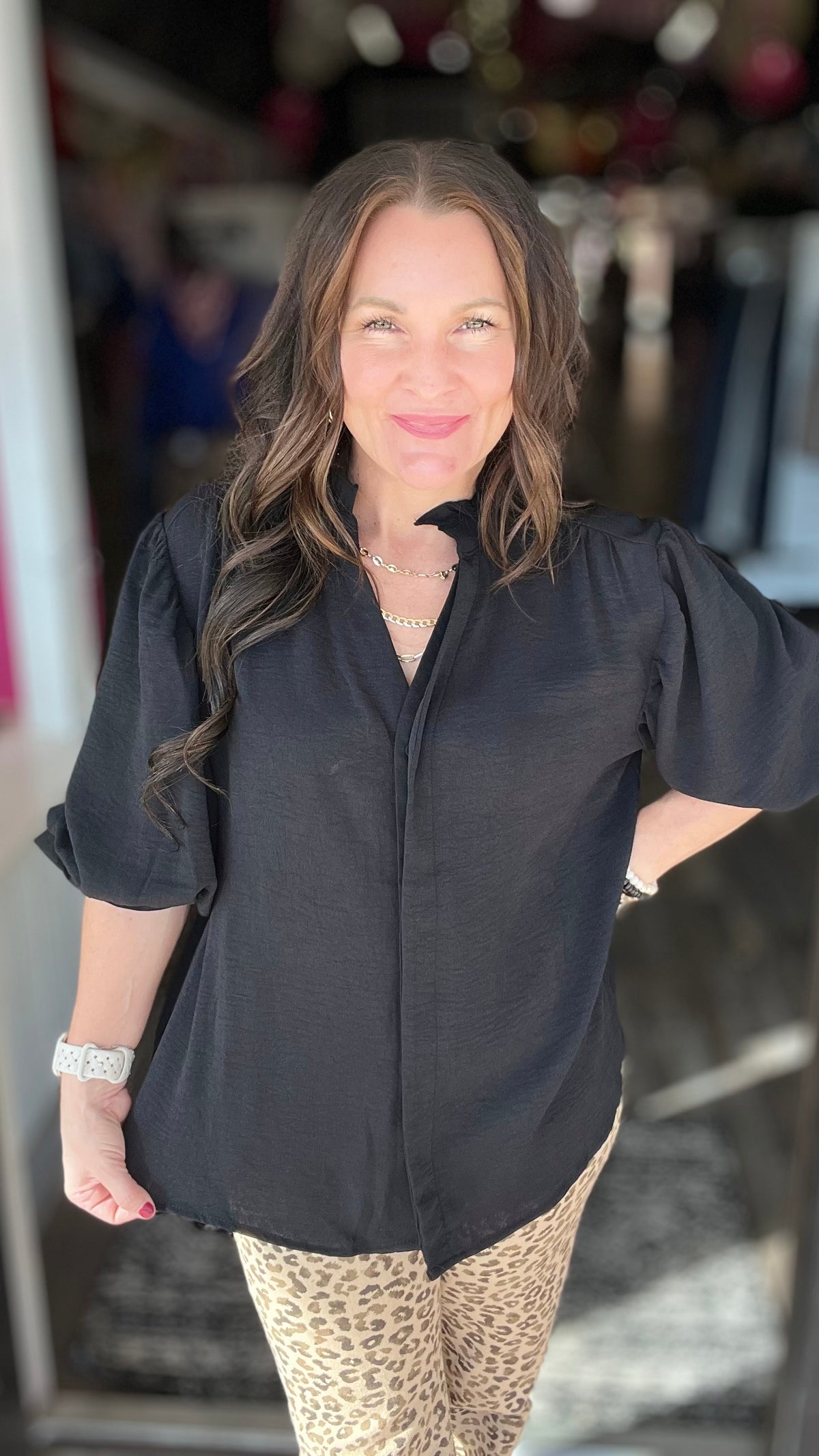 Downtown Ruffle Blouse