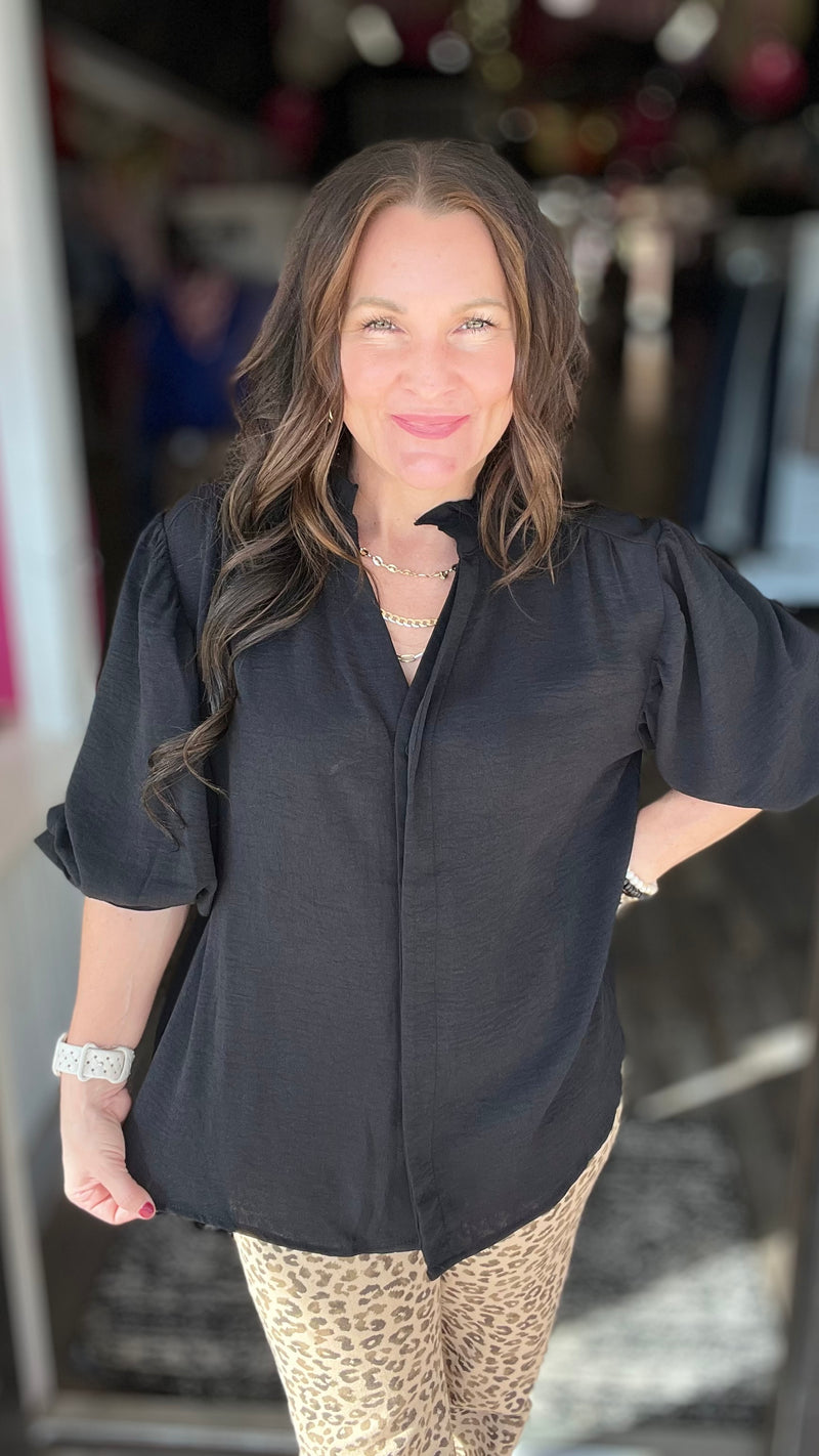 Downtown Ruffle Blouse