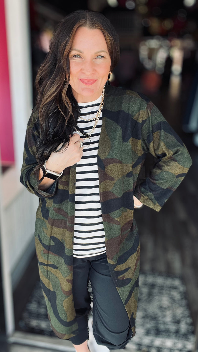 Camo Cozy Cardigan