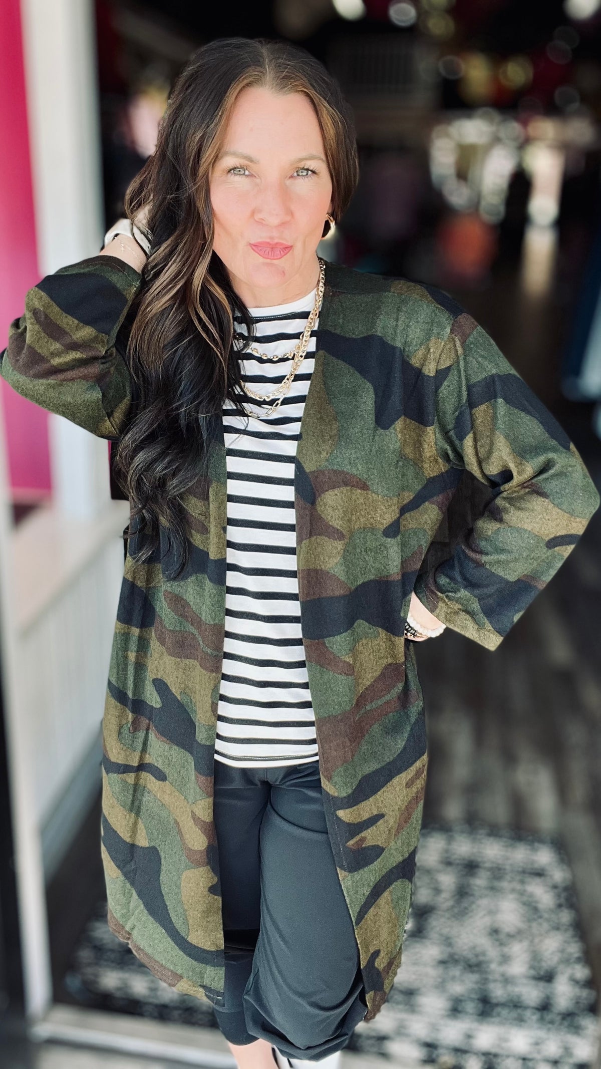 Camo Cozy Cardigan