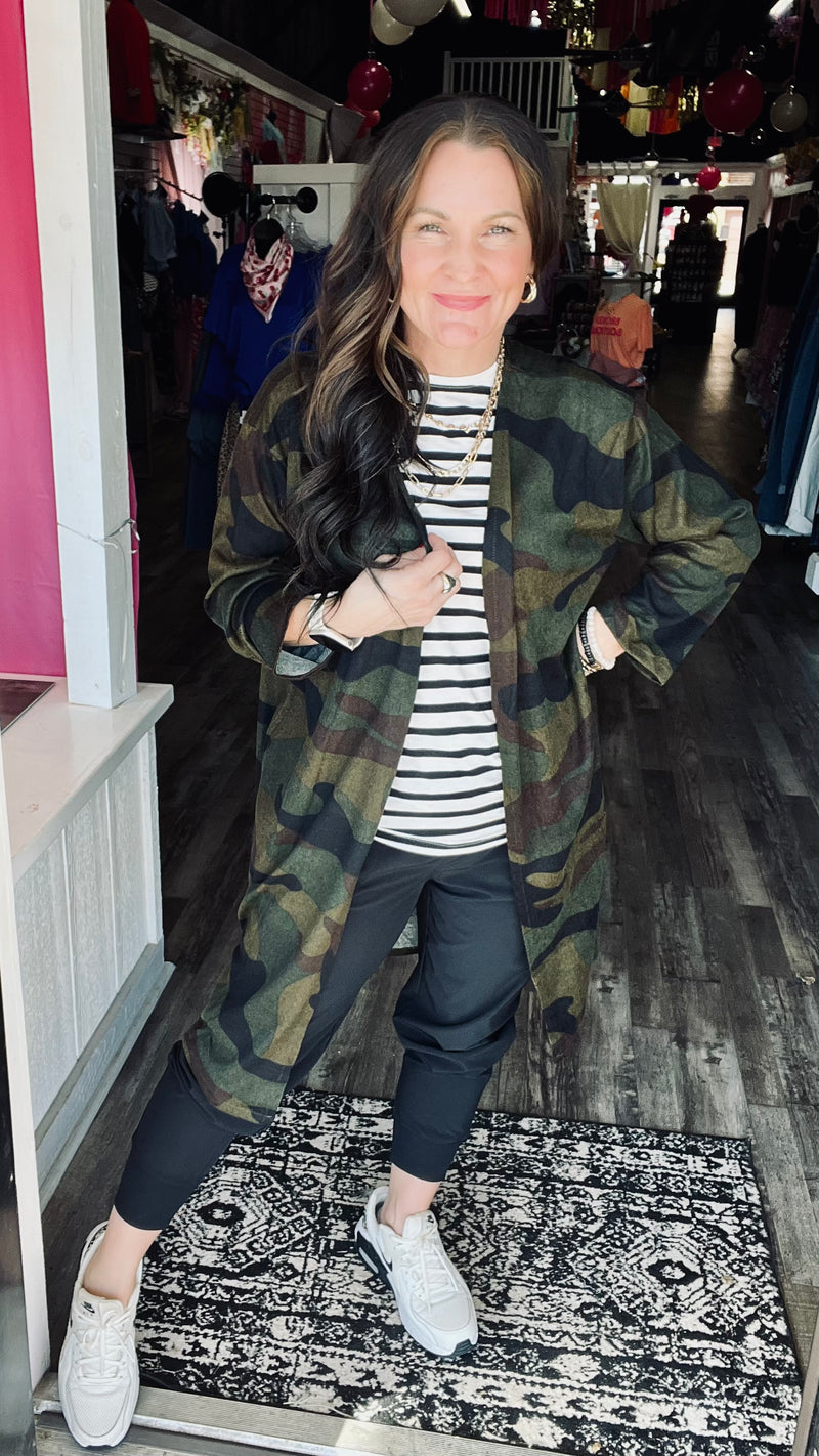 Camo Cozy Cardigan